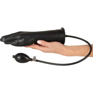 LateX Hand Pump Dildo Black