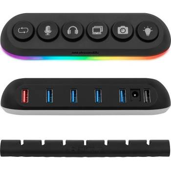 Image 1 of Streamplify 5 портов Хъб Streamplify HUB DECK 5, USB 3.0, RGB (TVSP-007)