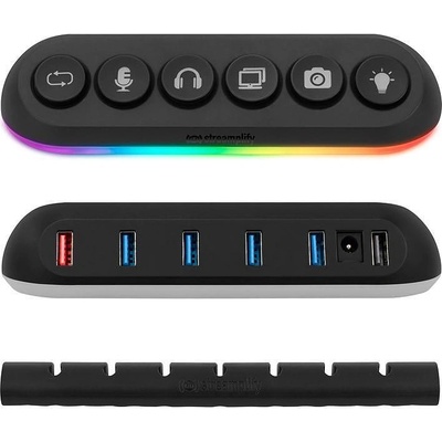 Streamplify 5 портов Хъб Streamplify HUB DECK 5, USB 3.0, RGB (TVSP-007)