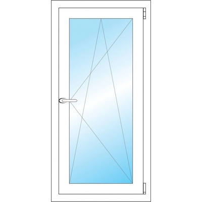 OKNA HNED Plastové okno 53x107 cm bílé otevíravé a sklopné pravé