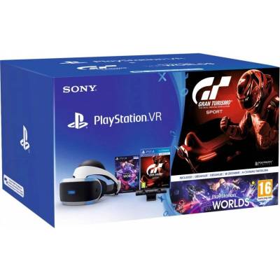 Sony PlayStation VR + PlayStation Camera и VR Worlds + Gran Turismo Sport Bundle
