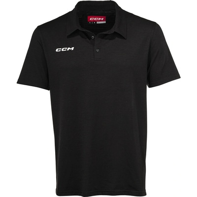 CCM pánske tričko Fitted Polo dark grey heathered