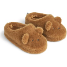 Liewood Chlupaté pantoflíčky Aviaja Bear Golden caramel