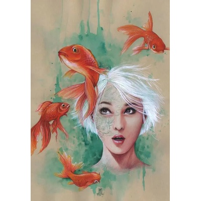 Grafika - Puzzle Misstigri: La Demoiselle aux Poissons - 1 000 piese