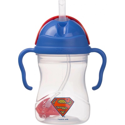 b.box Бебешка чаша със сламка b. box - Superman, 240 ml (BX1437)
