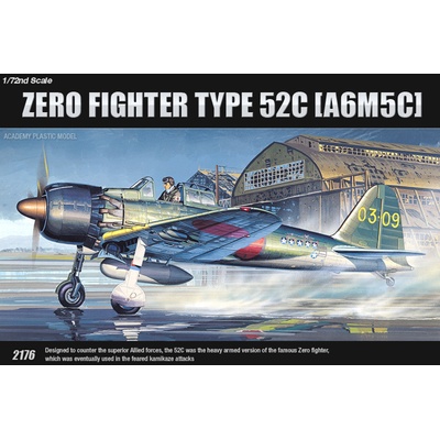 Academy Model Kit Mitsubishi A6M5c Zero Model 52C 12493 1:72