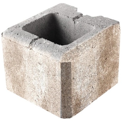 DITON Zdící tvarovka VISO Velikost: 20 x 20 x 15, Varianta: Viso koncový poloviční melír latte, Povrch: standard