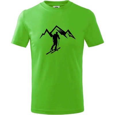 Skialp výlet na hory tričko detské Apple Green