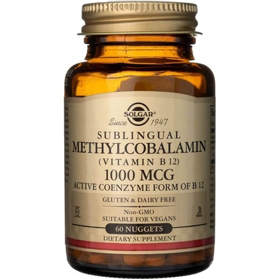 Solgar Sublingválny metylkobalamín 1000 mcg 30 tabliet