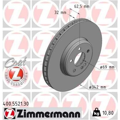 Brzdový kotúč ZIMMERMANN 400.5521.30 (400552130)