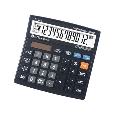 Eleven kalkulačka CT555N, černá, stolní, dvanáctimístná