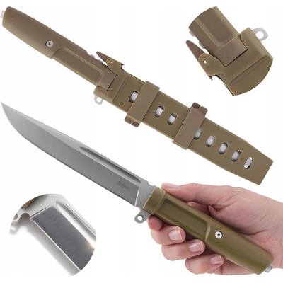BSH ADVENTURE BSH TAKTICKÝ NÔŽ VOJENSKÝ MILITÁRNY POĽOVNÍCKY PREŽITIA BUSHCRAFT PÚZDRO