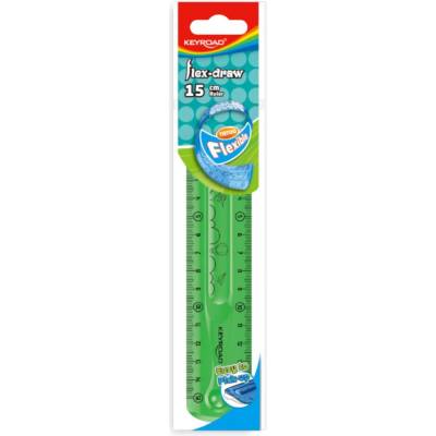 KeyRoad A660-2 Flexi pravítlko 15cm zelené