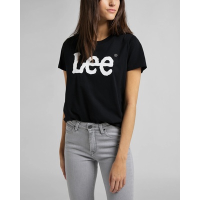Lee Tričko Logo Tee L42UER01 Čierna