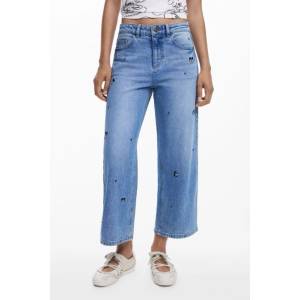 DESIGUAL Дамски дънкови дънки desigual, Размер 38, Цвят Синьо (25wwdd17_az5053)