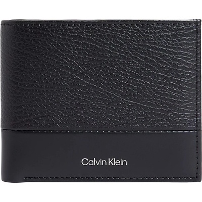 Calvin Klein Subtle Mix Bifold 5CC + Coin /Čierna Pánska kožená peňaženka