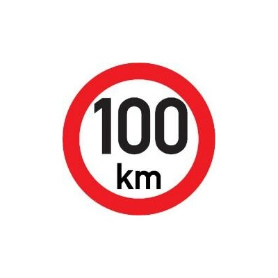 Označení rychlosti 100km, nereflexní malé (pr.150mm) 11647C