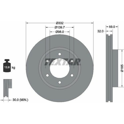 Brzdový kotúč TEXTAR 92320803