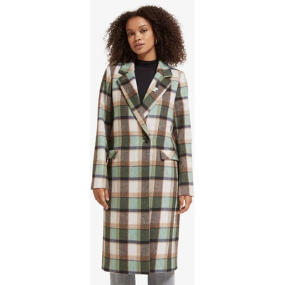 Scotch & Soda Зелено дамско карирано зимно палто със смес от вълна Scotch & Soda Scotch & Soda | Zelen | ЖЕНИ | M