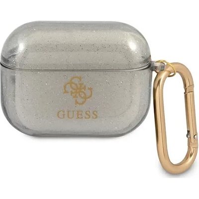 Guess GUAPUCG4GK калъф за AirPods Pro, черен, Glitter Collection (GUAPUCG4GK)
