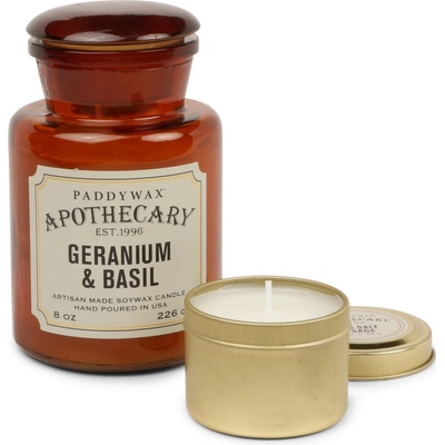 Paddywax Apothecary GERANIUM & BASIL 226g