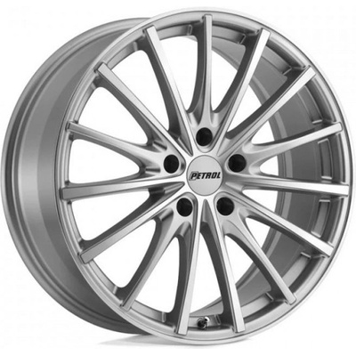 Petrol P3A 8x19 5x100 ET35 silver with machined cut face