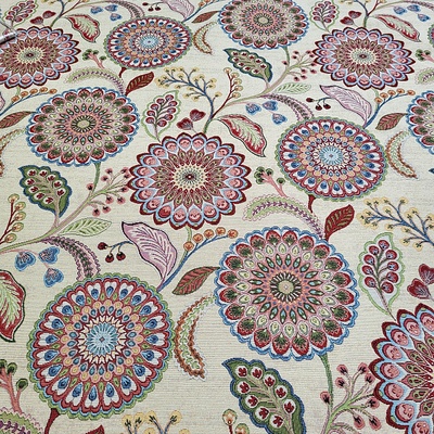 Gobelínová látka KVĚTY MANDALA ARCADIA šíře 280 cm
