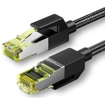 UGREEN Кабел Ugreen NW150, мрежов, Cat 7, F/FTP, плетен, Ethernet, RJ45, 2m, черен (UG80423) (UG80423)