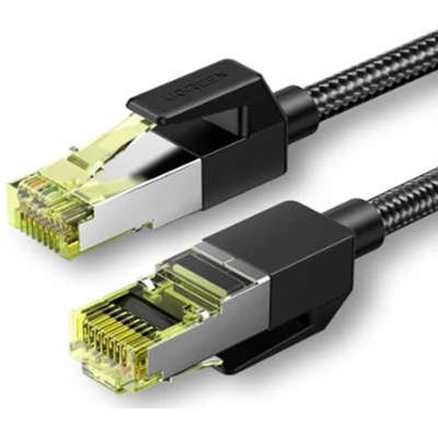 UGREEN Кабел Ugreen NW150, мрежов, Cat 7, F/FTP, плетен, Ethernet, RJ45, 2m, черен (UG80423)