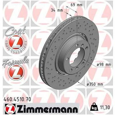 Brzdový kotúč ZIMMERMANN 460.4510.70