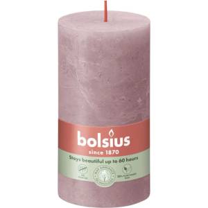 Bolsius Bolsius Polska Sprzedaż sp. z o. o. Валяк Bolsius Rustic Shine Roller 68×130 mm - пепел от рози (розов)