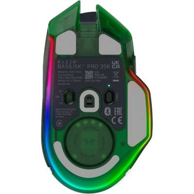 Basilisk V3 Pro 35K Phantom Green Edition, Gaming mouse, Ergonomic Wireless Gaming Mouse, Charging Cable USB Type C, 30000DPI, Optical Mouse Switches Gen-3, 63 g, Focus Pro 30K Optical Sensor (RZ01-05240300-R3G1)