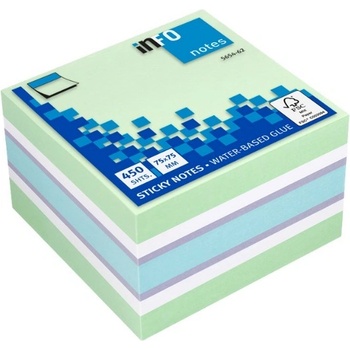 INFO NOTES Самоз лист Info Notes Микс 62 75х75mm 450 л (1901048-5654-62)
