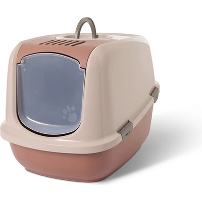 SAVIC Nestor Jumbo - Котешка тоалетна с филтър против миризми, цвят Тоскана, 66.5х48.5х46.5см