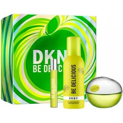 DKNY Комплект за жени Donna Karan Be Delicious - Парфюмна вода 100 мл + Душ гел 150 мл + Мини Парфюмна вода 15 мл