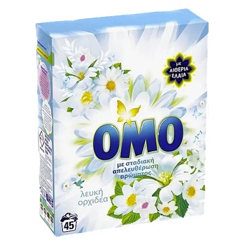 OMO Кутия прах за пране Omo 45 пранета 2, 52 кг Бяла орхидея (9534020)