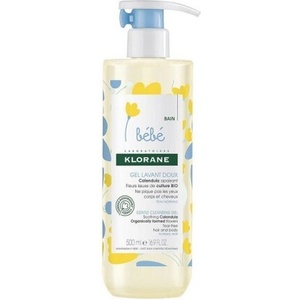 KLORANE Измиващ гел за тяло и коса 0+, Klorane Gentle Cleansing Gel 500ml with Pump