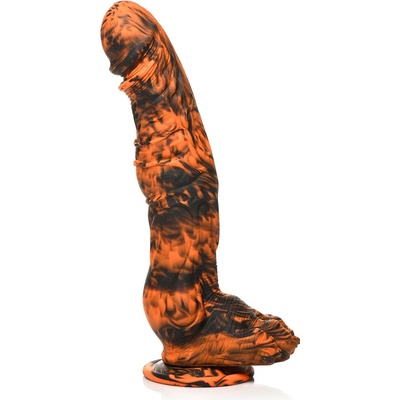 XR Brands Sabretooth Creature Cocks silikónový anatomický model oranžovo-čierny