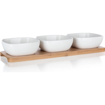 Banquet miska sada 4díl. 3 x miska 1 x tác porcelán bambus 33 x 9,7 x 4,7 cm
