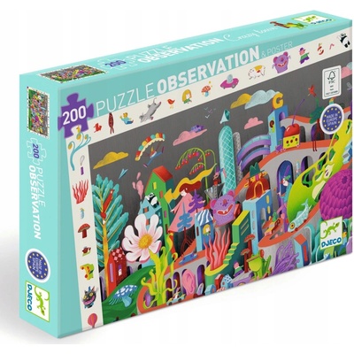 Djeco Observation 200 Fantazijní městečko 200 dílků