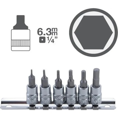 BGS technic Комплект шестограми на вложка 1/4 ; bgs 5151