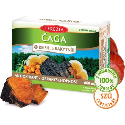 Čaga Reishi Rakytník antioxidant 60 kapslí