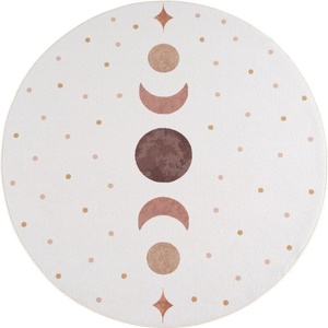 Ayyildiz Кремав детски килим подходящ за пране ø120 cm Coco 1136 - Ayyildiz Carpets (COCO1201201136CREAM)