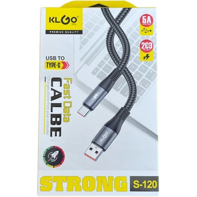KLGO Кабел за зареждане 200см KLGO S-120 , Type-C, FAST CHARGING (3177)