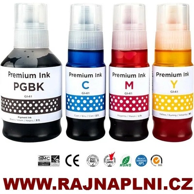 Inkoust RájNáplní Canon GI-41 BK+CMY Multipack - kompatibilní