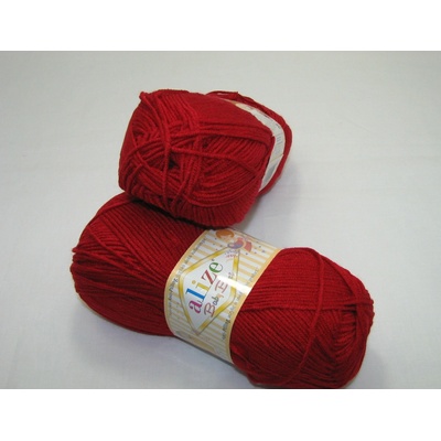 Alize Baby Best 100g - 106 tmavá červená