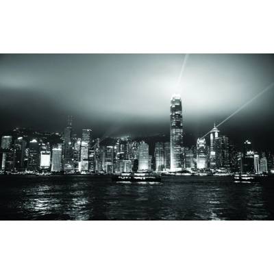 Postershop Fototapeta vliesová Hong Kong černobílý , rozměry 312x219cm