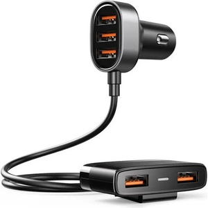 JOYROOM Зарядно за кола с 5xUSB-A порта за смартфони, таблети и мобилни устройства - Joyroom Multi 5 Port USB-A Car Charger 31W (черен) (JR-CL03)