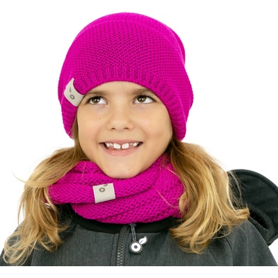 Unuo dětská čepice pletená fuchsiová – Zboží Dáma
