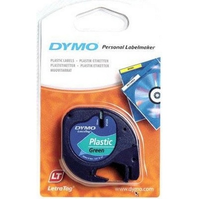 Páska Dymo 12mm 59425, LetraTag zelená plastová